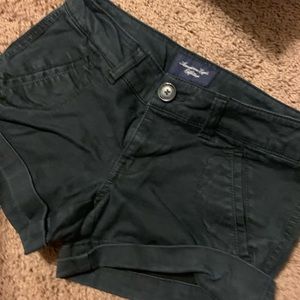American Eagle Black Midi Shorts